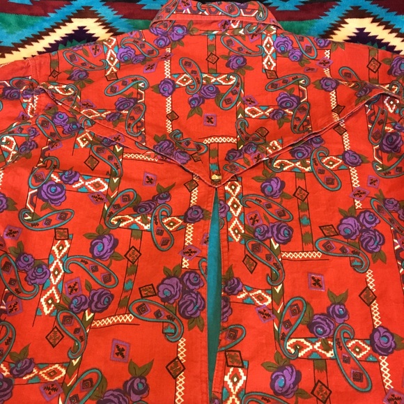 Vintage Western Adobe Rose 🌹Shirt - Picture 4 of 7